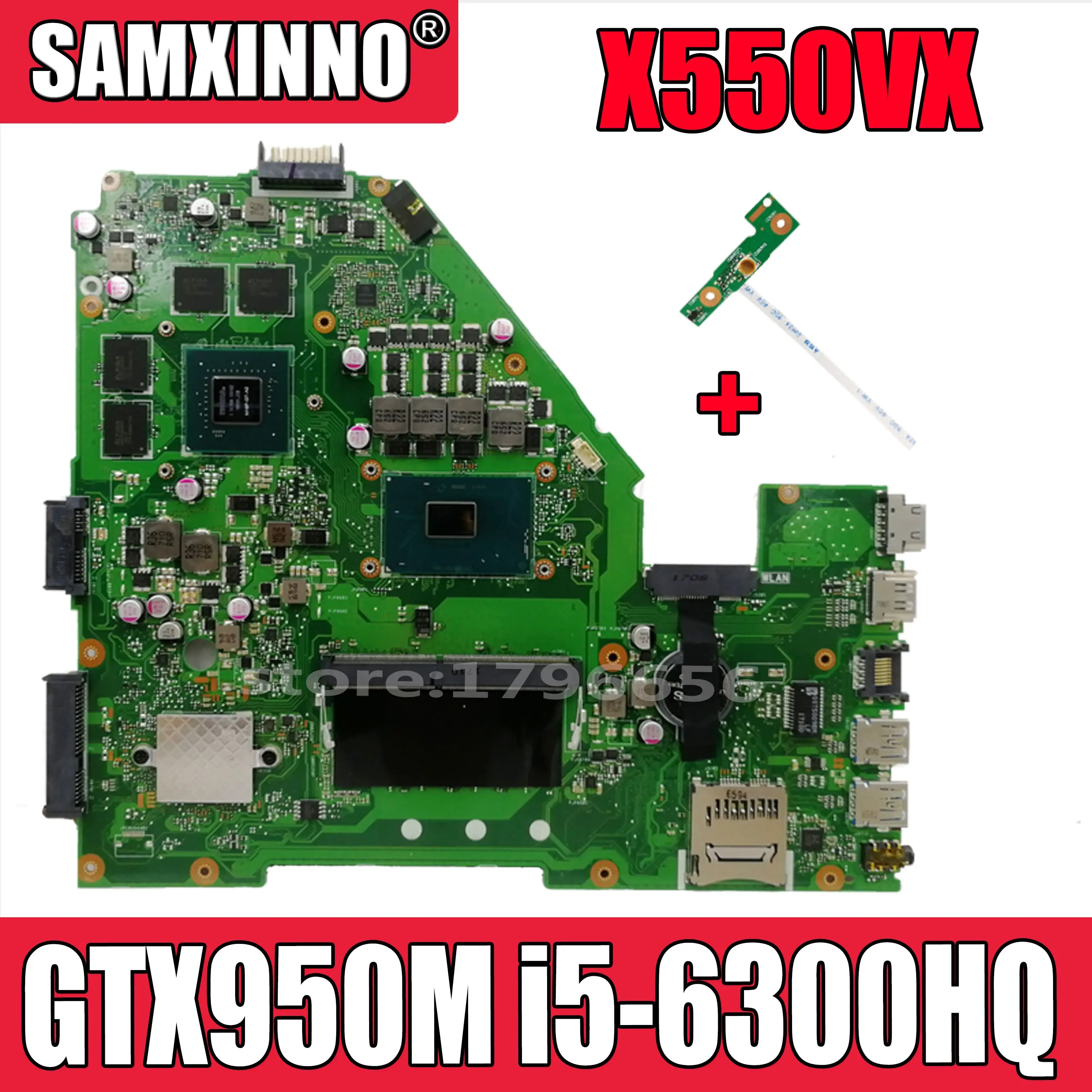 AKEMY X550VX материнская плата для ASUS X550VQ FZ50VX FH5900V I5 6300HQ GTX950M 4 Гб ОЗУ ноутбука