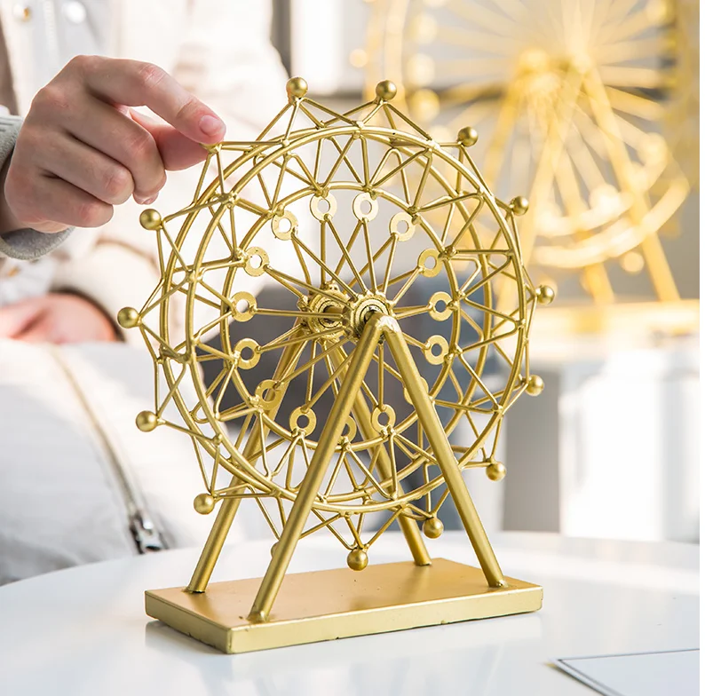 Скандинавские Железные украшения с колесом обозрения вращающаяся настольная лампа креативная гостиная спальня домашние украшения Рождественский подарок