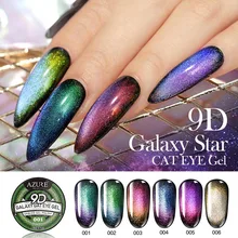 Galaxy 9D кошачьи глаза светодиодный Гель-лак для ногтей Хамелеон для использования с магнитом УФ-лак для ногтей Блестящий Гель-лак Rosalind нужен черный базовый слой