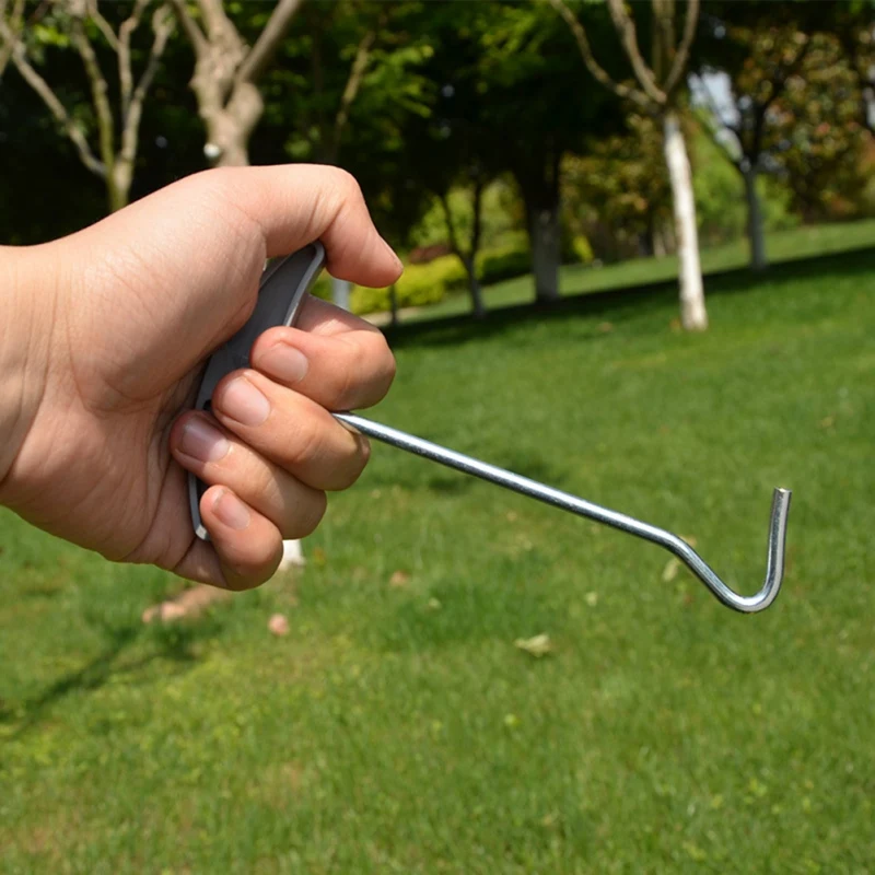 Outdoor Camping Tent Peg Stake Hammer Puller Metal Awning Stakes Hooks Remover Lifter Extractor Nail Puller Tool