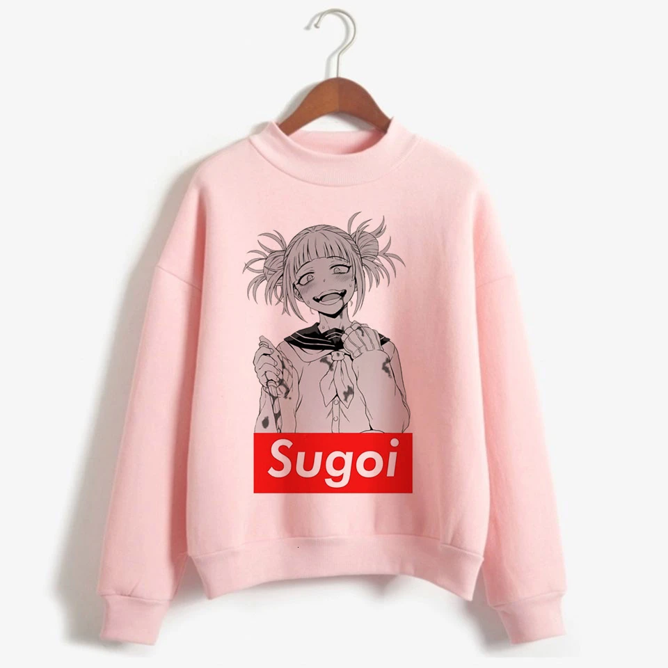 Newest My Hero Academia Himiko Toga JK Cosplay Costume Senpai Boku No Hero Academia Pink Hoodies Jacket Costume Tops - Цвет: 4075