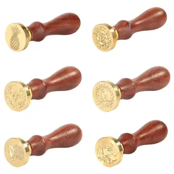 

Plant Pattern 3D Carving Seal Wax Brass Stamp Customs Envelope Card Supply Wedding Creative Gift Wax Seal Stamp Head