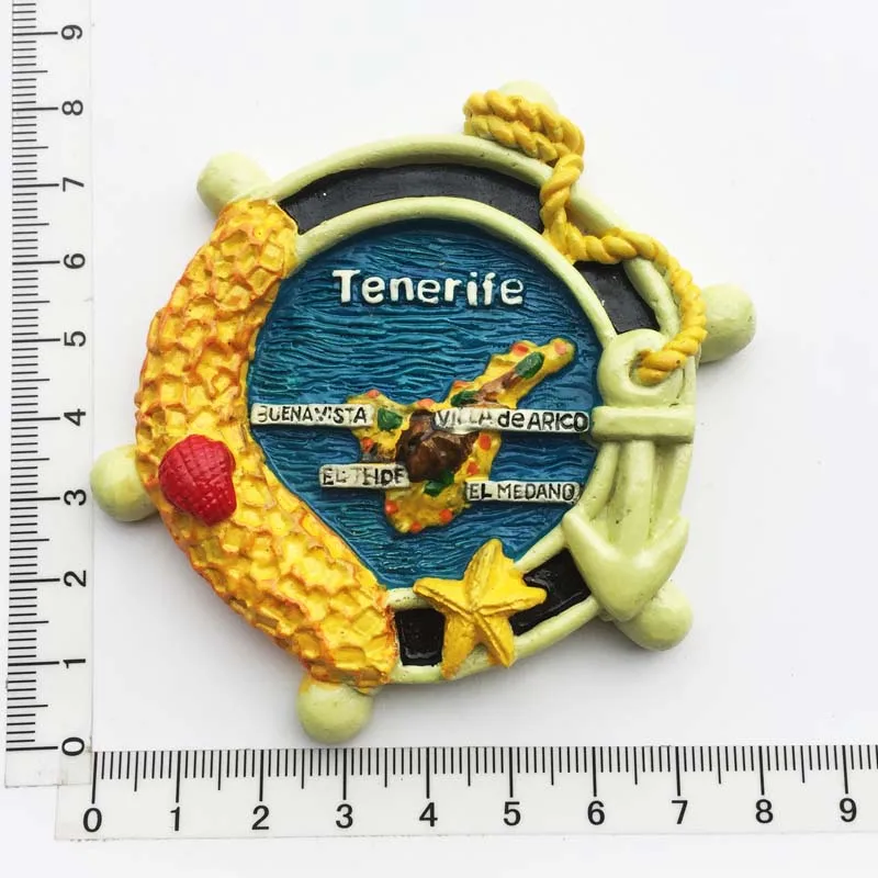 Europe Spain Fridge Magnets Spanish Island of Tenerife Tourism Souvenir Decorative Refrigerator Magnets Home Decor Gift Ideas