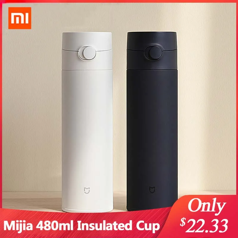 2021 Xiaomi Mijia 480 мл бутылка для воды из нержавеющей стали легкий Термос вакуумная