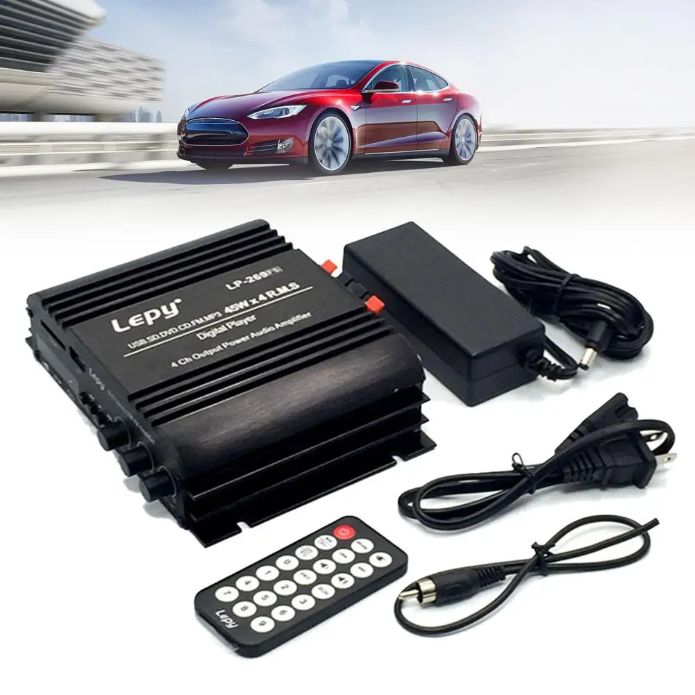Автомобильный Bluetooth усилитель мощности аудио усилитель USB SD DVD CD FM MP3 для автомобиля домашний усилитель дистанционного управления