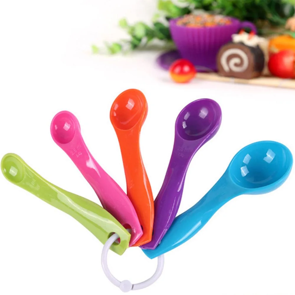 

5PCS/Set Measuring Spoons Cups Tablespoon Kitchen Spoon