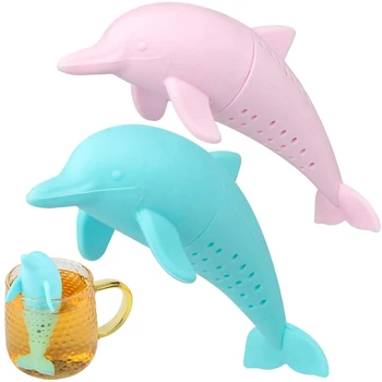 

Dolphin Tea Infuser Teapot Filter Silicone Leakproof Loose Leaf Tea Strainer Coffee Drinkware Kitchen Accessories Dropshipping