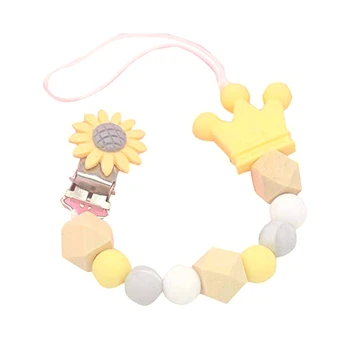 

Baby products soothing silicone nipple clip baby anti-drop chain silicone bead chain