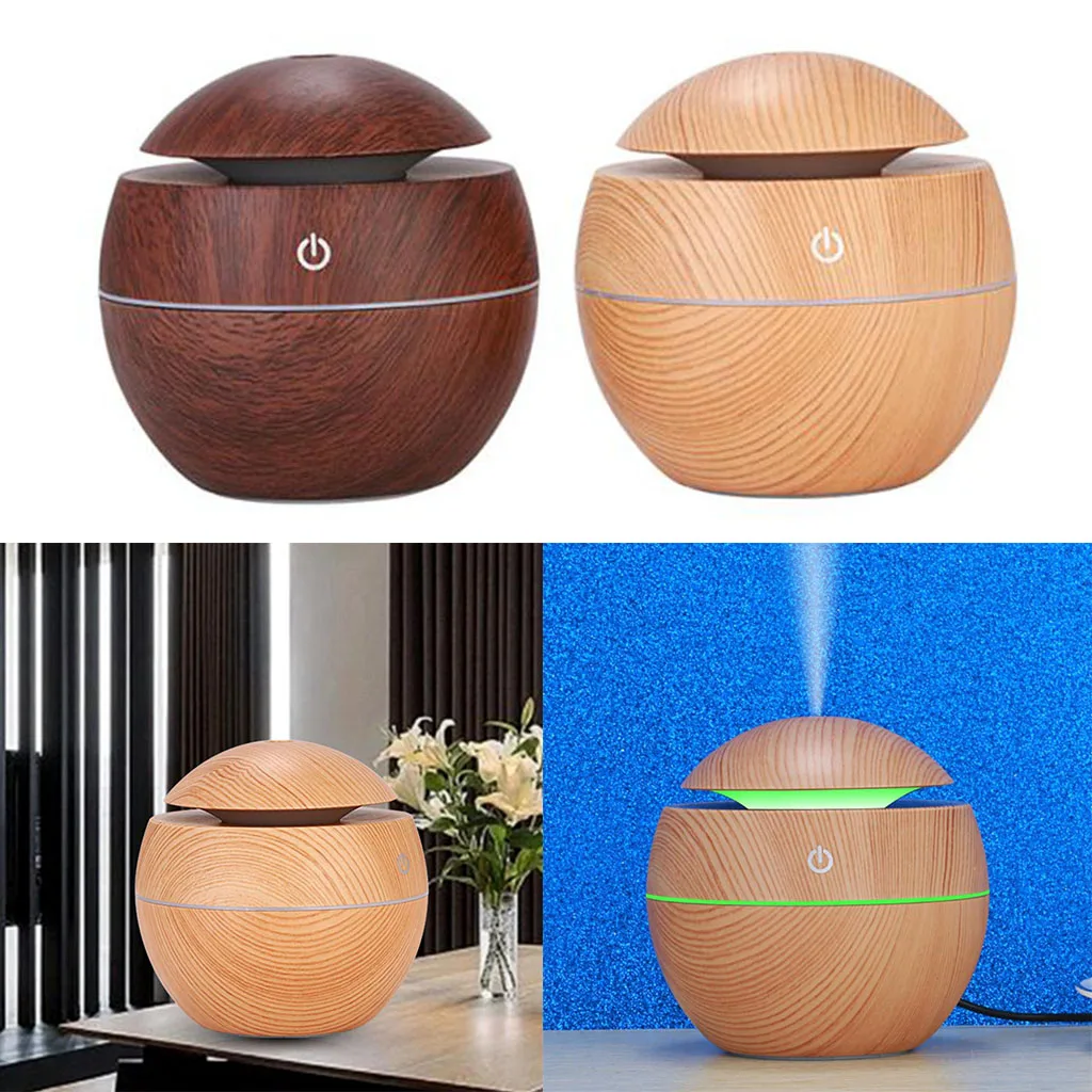 130ML Wood Grain USB Air Humidifier Air Purifier Aroma Diffuser for Office Baby Room Bedroom yoga spa Electric Aroma Diffuser