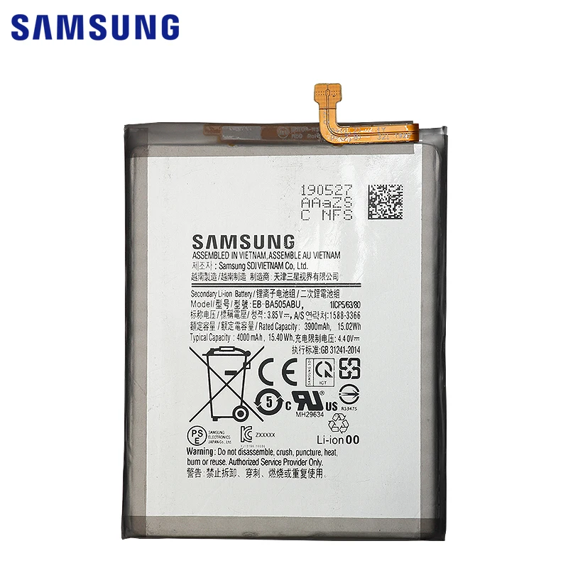 SAMSUNG Original Phone Battery EB-BA505ABN EB-BA505ABU 4000mAh For Samsung Galaxy A50 A505F SM-A505F Replacement Batteries SAMSUNG Original Phone Battery EB-BA505ABN EB-BA505ABU 4000mAh For Samsung Galaxy A50 A505F SM-A505F Replacement Batteries