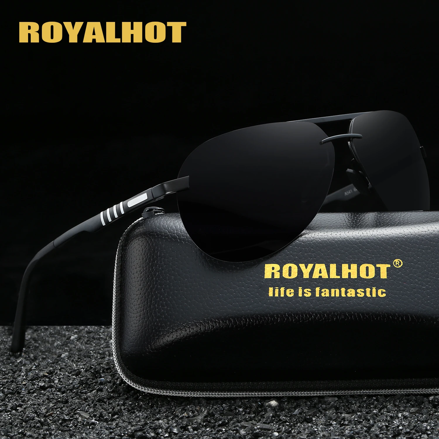 RoyalHot мужские женские поляризационные сплав овальная оправа солнцезащитные очки