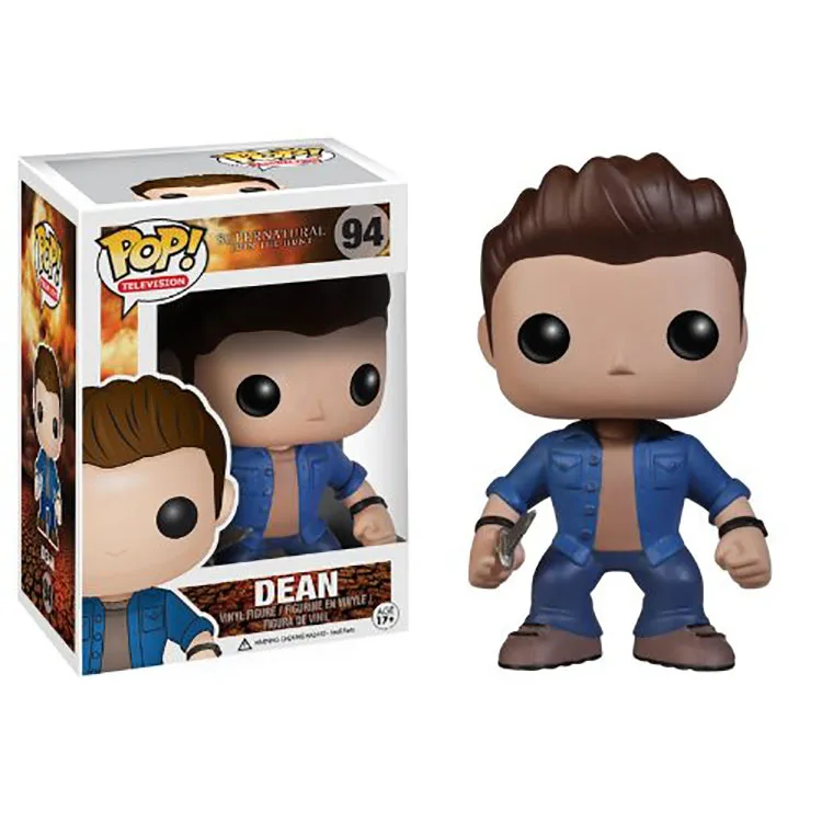 Funko Pop Supernatural Dean Castiel Action Figure Toys 10cm - Цвет: With Box