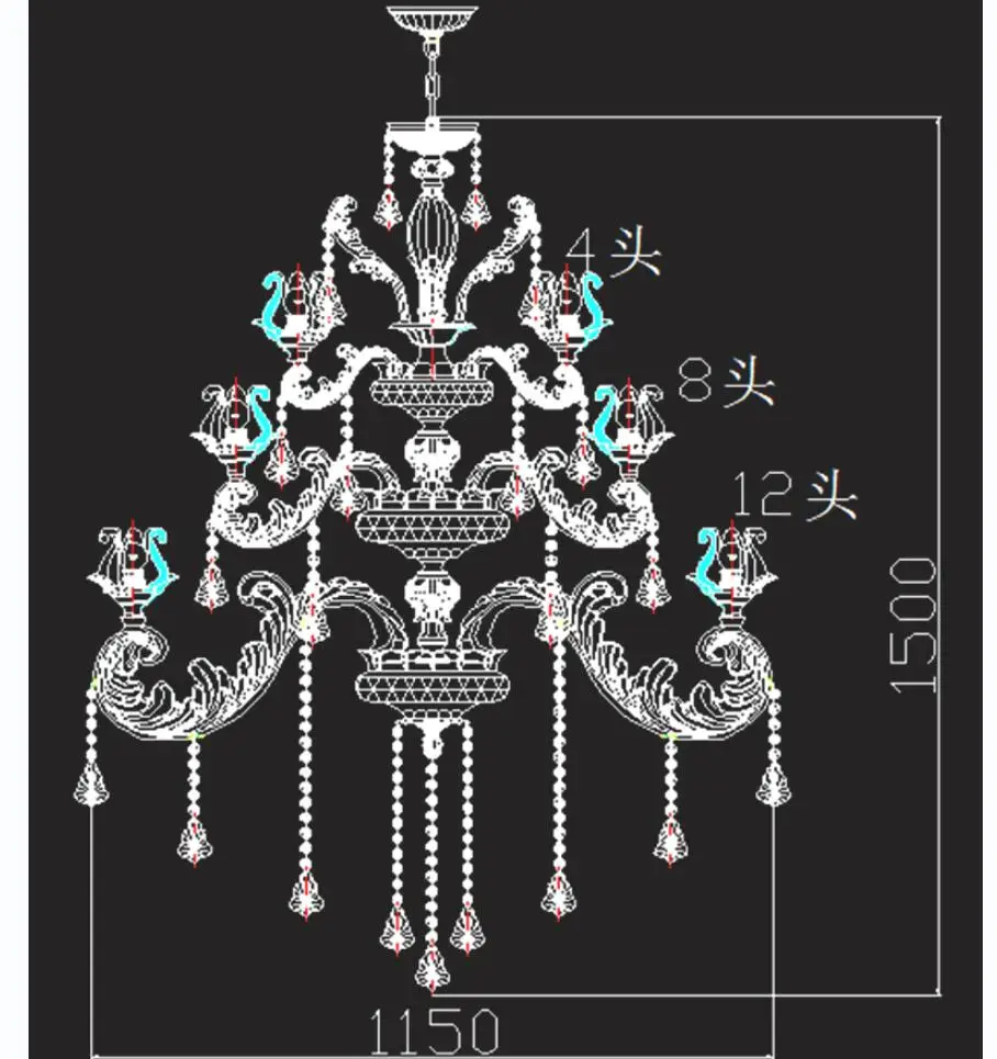Рисунок 6 - Хрустальная люстра в европейском стиле