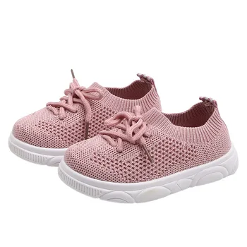 

Children's Sports Shoes Spring and Autumn1-3 Years Old Baby Shoes Toddler Sneaker Soft Bottom Breathable Mesh Woven Casual Shoes