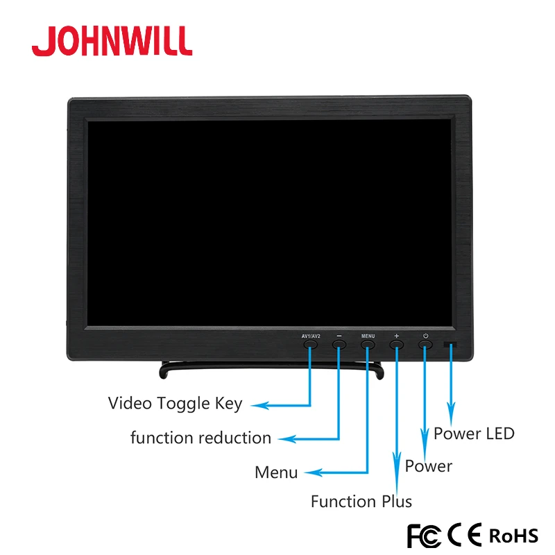 10,1 дюймов 1280x800P full view HDMI промышленный емкостный сенсорный монитор ips ЖК-экран дисплей с AV/VGA/HDMI/USB/динамик