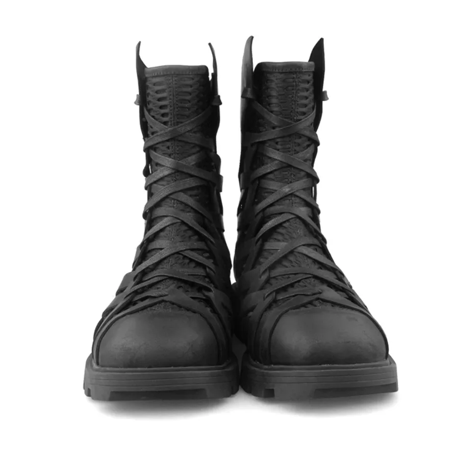 Черные мужские итальянские ботинки-дезерты; короткие мотоботы; осенние высокие ботинки martin из натуральной кожи; Sapatos