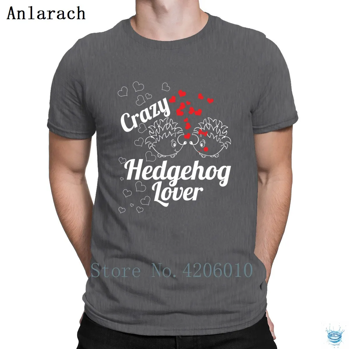 Dark Gray Crazy Hedgehog футболка «lover» дешевая официальная забавная Повседневная футболка для мужчин размер S-3xl стильная одноцветная Футболка с принтом - Цвет: Dark Gray