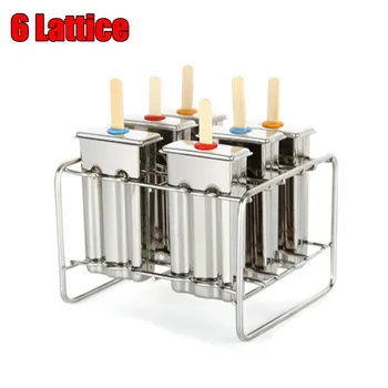 

Homemade Ice Cream Molds 304 Stainless Steel Ice lolly Moulds Freezer Ice cream bar Molds Maker With Popsicle Sticks Set Tools