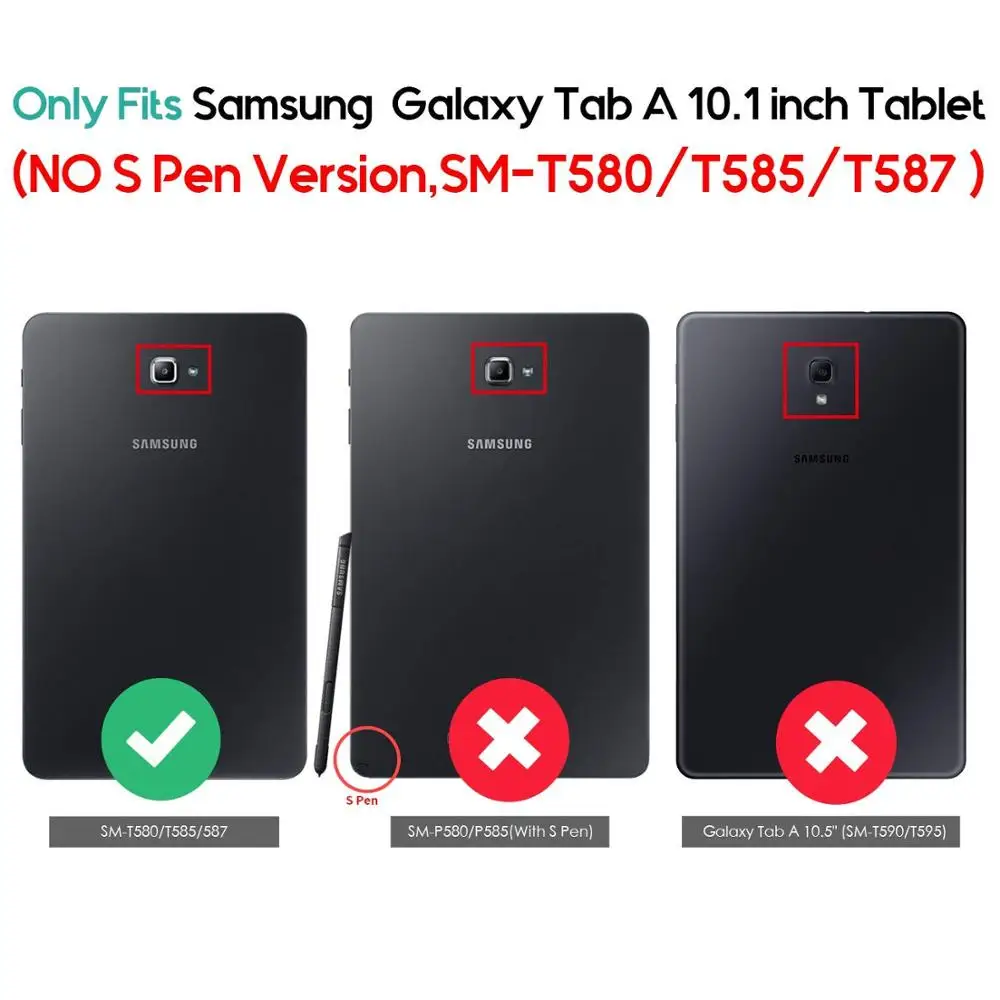 Чехол для планшета Samsung Galaxy Tab A A6 10 1 2016 T585 T580 SM T580N 360 Вращающийся чехол из