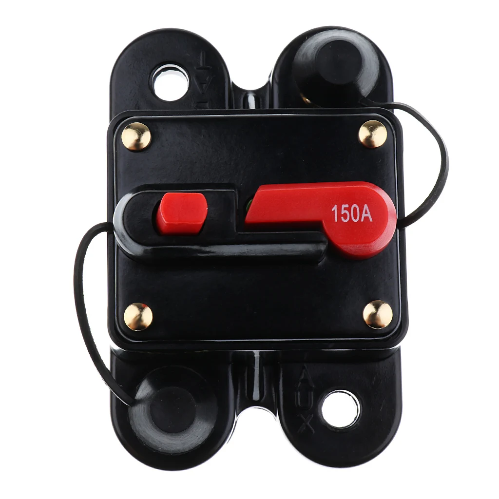 DC 12V 24V Car Audio Inline Circuit Breaker Fuse Manual Reset Switch 150AMP