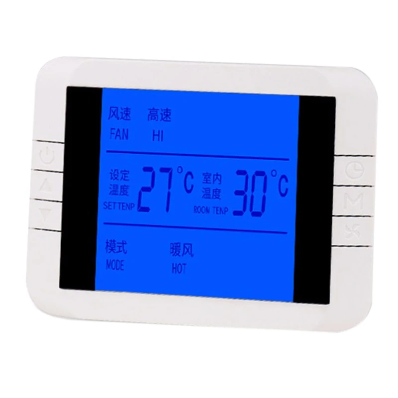 Новый-Кондиционер ЖК-экран вентилятор с термостатом терморегулятор температура Интеллектуальный переключатель термометра панель