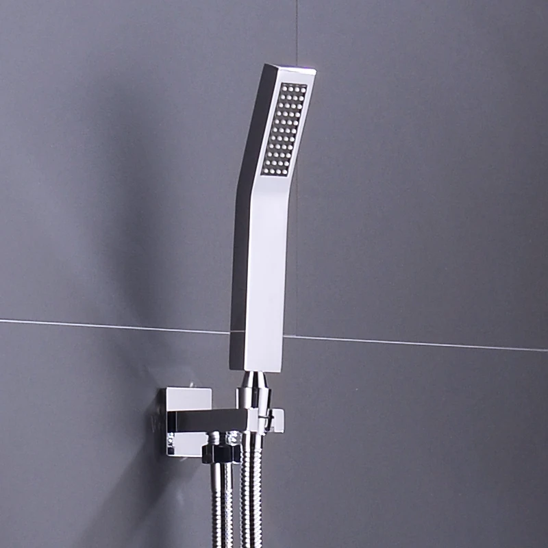 Slim Handheld Shower Head Wall Mounted Connector Brass Chrome Handheld Water Saving Shower Heads