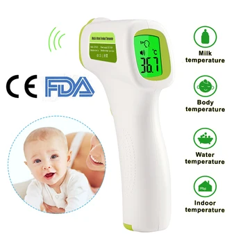 

Fast shipping Contactless Body Thermometer with LCD Backlight Forehead Thermometer Baby Adult Digital Infrared Thermometer