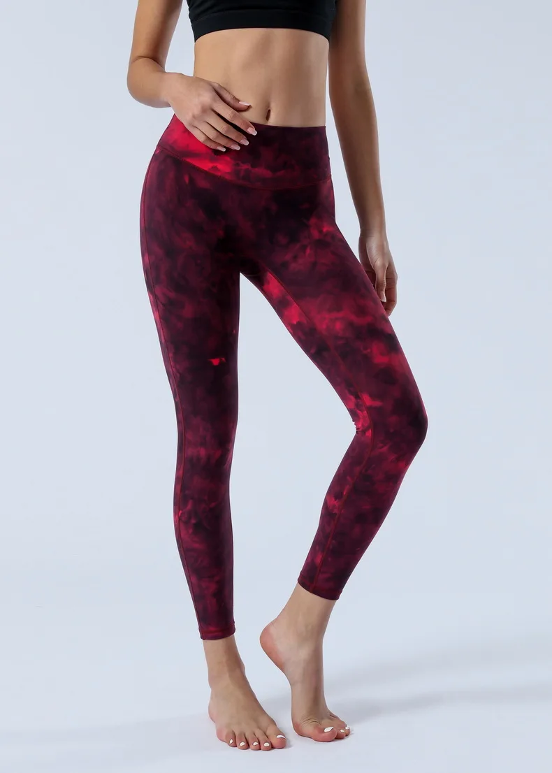 NWT 2021 Women Tight 25" Tie Dye Leggings No Front Seam Women Yoga Pants Buttery Soft Leggings Sport Women Fitness Pant flare jeans