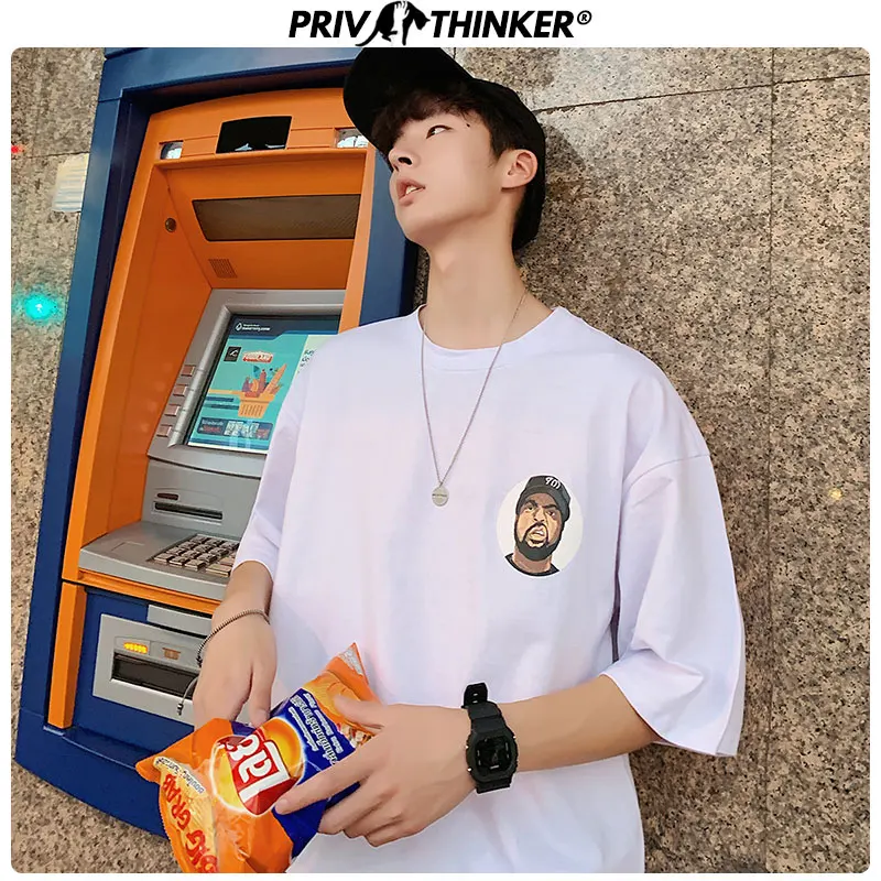 

Privathinker Men Printed O-Neck Tshirt Mens Summer 2020 Streetwear Korean T-Shirt Male Loose Unisex T-shirts Clothes Fashions