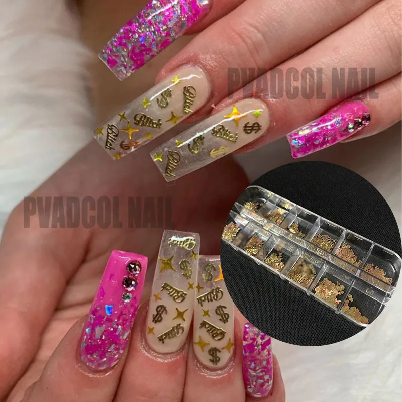 Glitter color Silver manicure Pink Nail Art sticker Nail Art Stickers Nail Wraps YMM1010 Free ship Nail Polish Strips