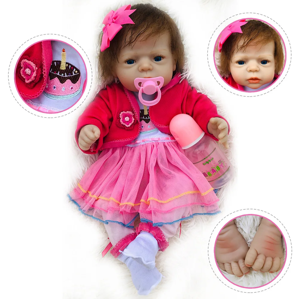 50 см 2" Bebe Reborn полное тело силиконовая кукла-младенец Bonecas Infantil Meninas Boneca Reborn Toys для Детская кукла Reborn Baby