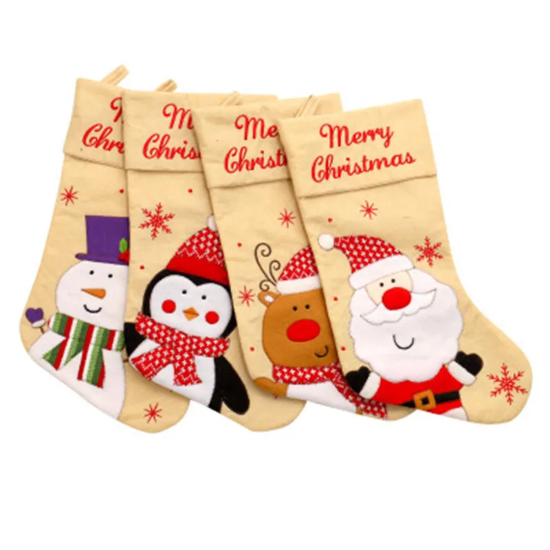 Рождественские украшения для дома, рождественские чулки, вечерние принадлежности, Подарочный мешок, подвески из ткани, украшения, маленькие сапоги, декор рождественской елки
