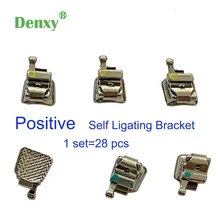 

Denxy High Quality Orthodontic Active Self Ligating Brackets Mini MBTT Roth 022 Hooks 3 4 5 Orthodontic Self Ligation Brackets