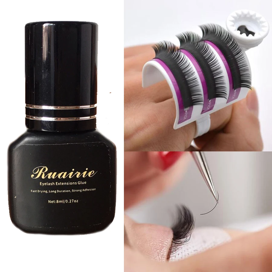 

Black Eyelash Glue 8ml Fast Drying Lashes Extension Glue Lasting Over 6 Weeks Individual Eyelashes Glue Make Up Tools