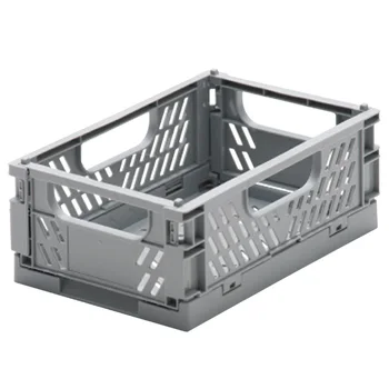 

Stackable Space Saving Home Organizer Sundries Storage Basket Kitchen Magazine Documents Multipurpose Crate Portable Foldable