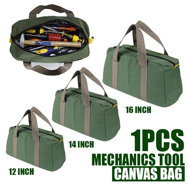 

Hardware Tool Kit Bag Pack Repair Kit 12/14/16inch Organizer Electrician Work Multifunction Portable Mechanics Canvas Bag