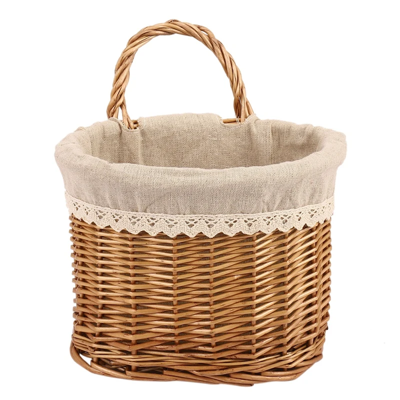 Ручная плетеная корзина из ротанга английский загородный Стиль Корзина для