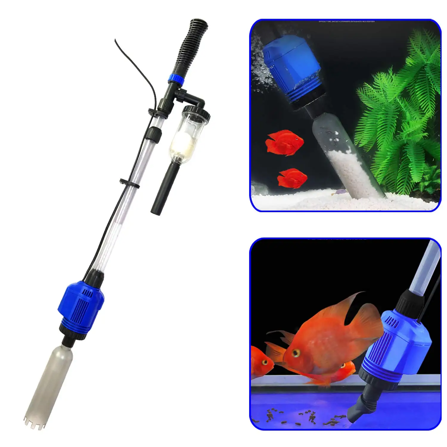 

3 in 1 Electric Aquarium Vacuum Gravel Cleaner Automatic Water Changer Sludge Extractor Sand Washer Water Filter for Fish Tank