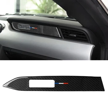 

1* Dashboard Cover Trim Carbon Fiber Interior Co-Pilot For Ford Mustang 2015-2019 DIY For Left-Hand Drive