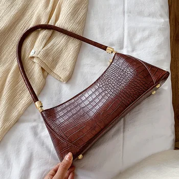

Female vintage Alligator Pu Leather Crossbody Bag For Women 2020 Shoulder Messenger Bag Ladie Hand Sling Luxury Handbag Designer