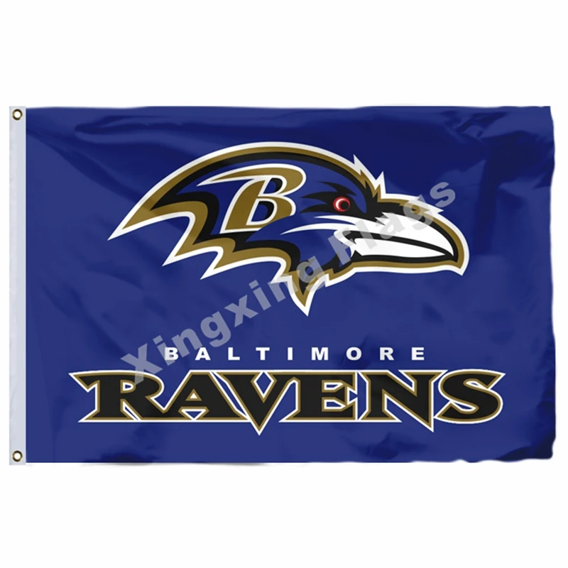 Флаг чемпионов в стиле Суперкубка от Baltimore Ravens, 3 фута X 5 футов, полиэстеровый баннер, летающий Размер № 4, 90X150 см, пользовательский флаг - Цвет: F3