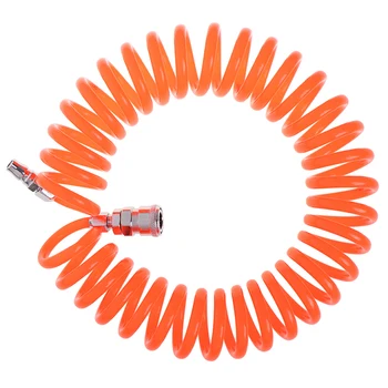 

8mm x 5mm Flexible PU Recoil Hose Spring Tube 6M Pipe Parts for Air Compressor TN88