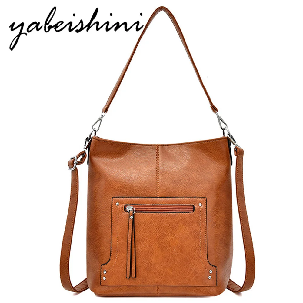 

women leather handbags bolso mujer women bag over shoulder sac a main Brown lady crossbody bags for women tote lady Shoulder Bag