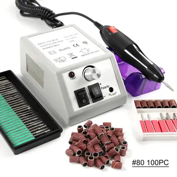 

Professional Electric Nail Drill Manicure Machine Set For Gel Nail Polish Remove With Milling Cutter Drill Bits Sanding Bands