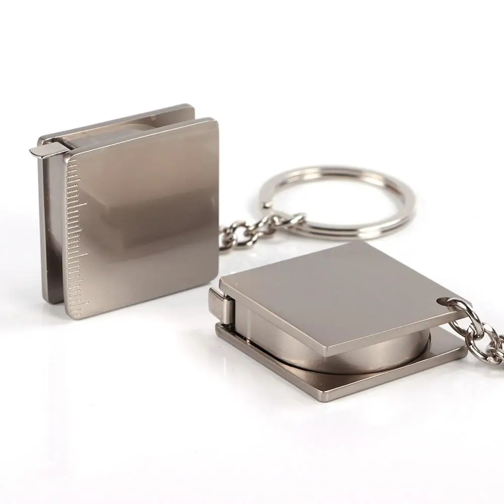 

New Arrival Measuring Tools Stainless Steel Retractable Ruler Tape Measure Keychain Key Ring Gauging Tools Keyring Pull Ruler
