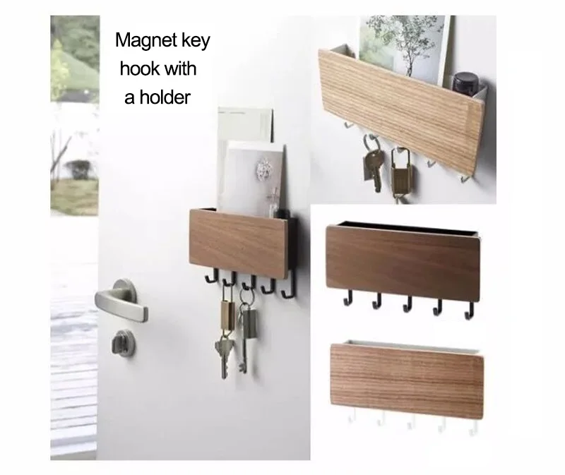 

Storage Rack, Small Household Wall-Mounted Wooden Commodity Shelf Storage Shelf