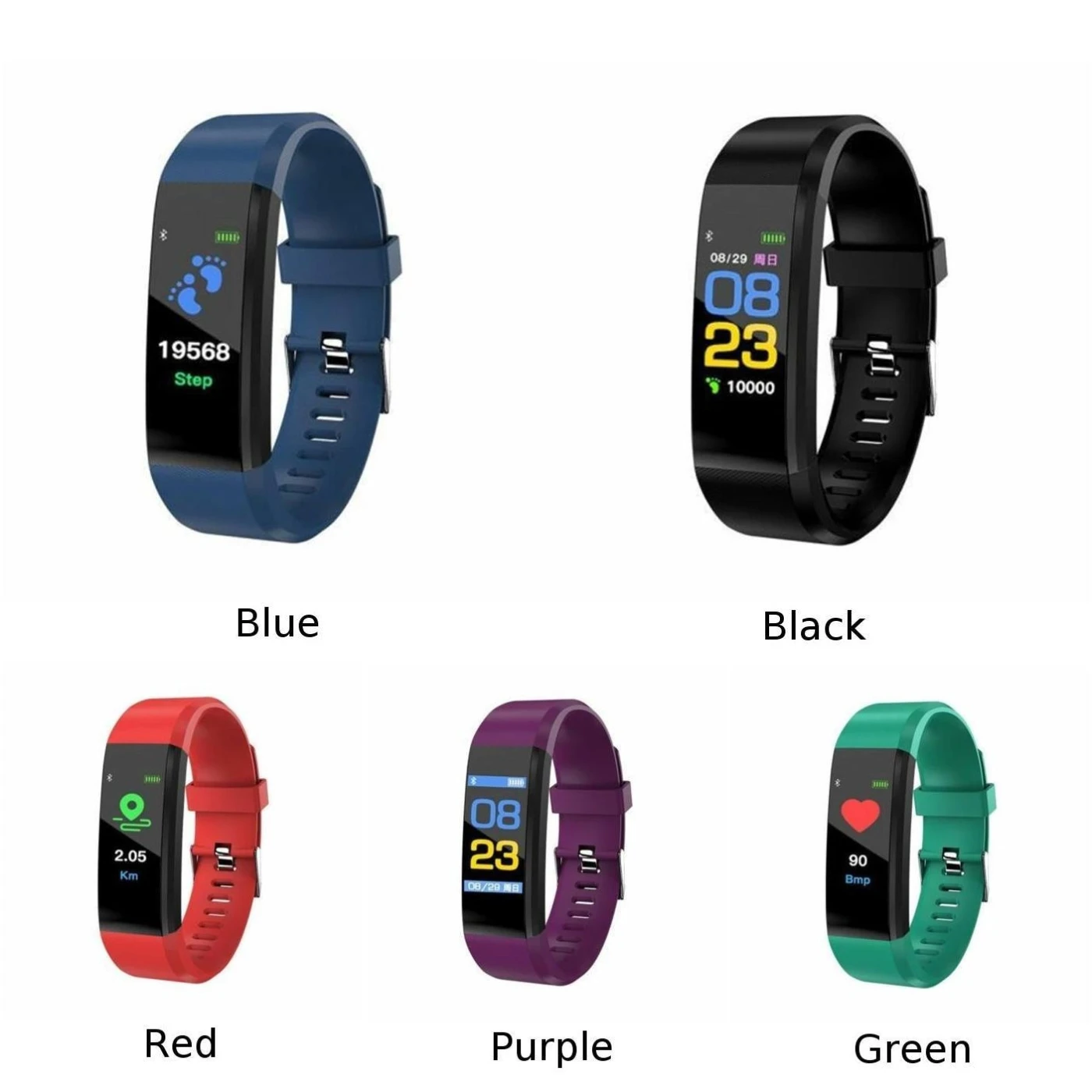 Bluetooth Смарт-браслет, браслет, спортивные часы, пульсометр, кровяное давление, фитнес-монитор, водонепроницаемый