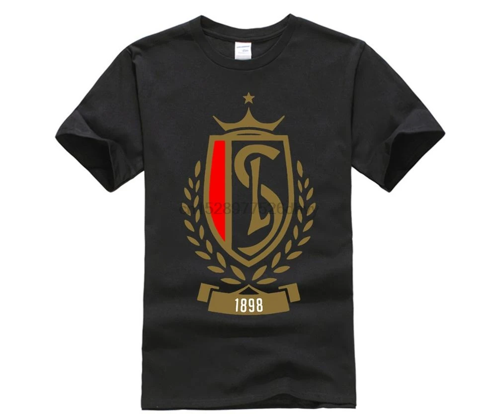 Стандартная футболка Liege Footballer Club Soccerer Team Belgium Jupiler League хлопковая Футболка модная футболка