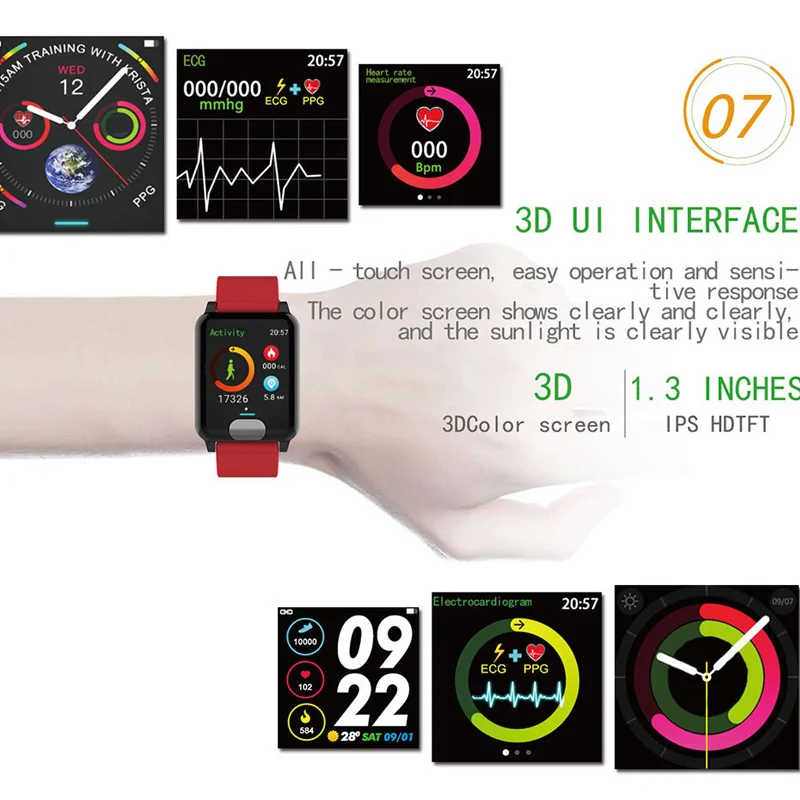 Chycet Smart Watch or Smart Bracelet for ECG PPG and Blood Pressure Measurement 16