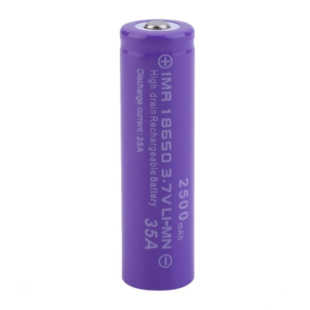 Efest фиолетовая батарея 18650 35A 18500 15A или 18350 10.5A все 3,7 в плоский с полукруглой головкой/